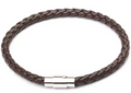 Geflochtenes Echtlederarmband mit Magnetverschluss